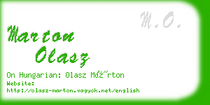 marton olasz business card